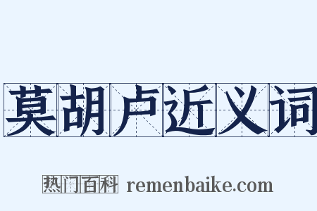 莫胡卢近义词是什么意思的图片